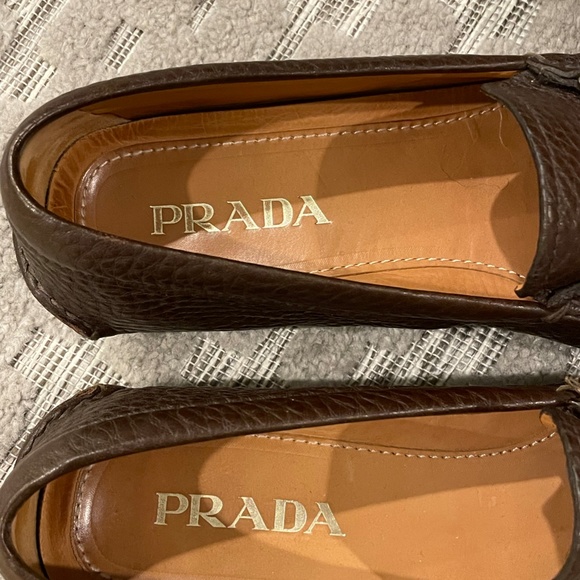 Prada Pebbled Grain Leather Drivers, all Metal Bit - Picture 10 of 13